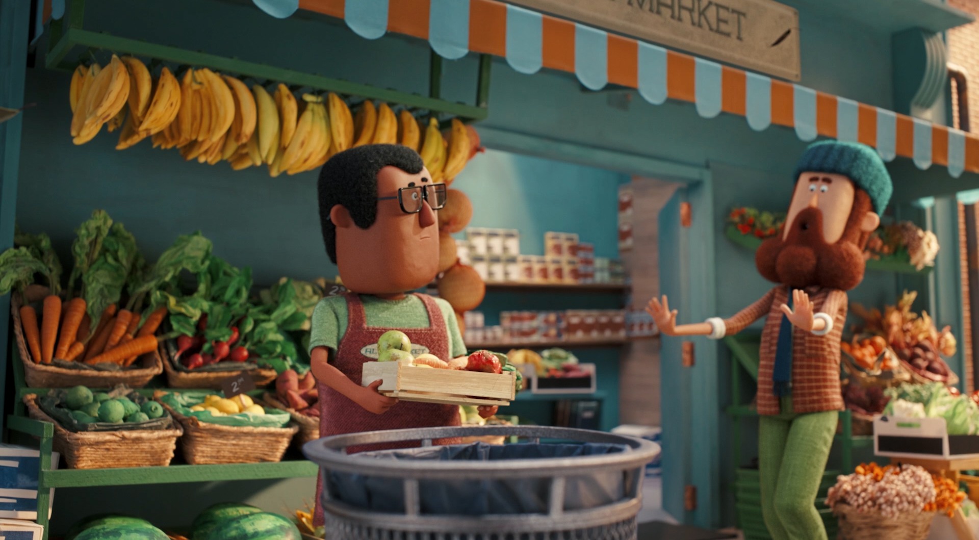 LG Better Choices Make a Better World, felt characters in a miniature neighbourhood built by LOBO