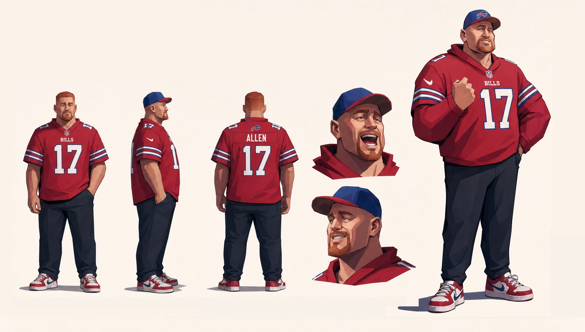 Turnaround of the couch man, the single fan the first script was built around
