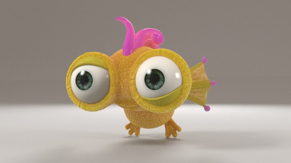 Concept art of an invented slug creature