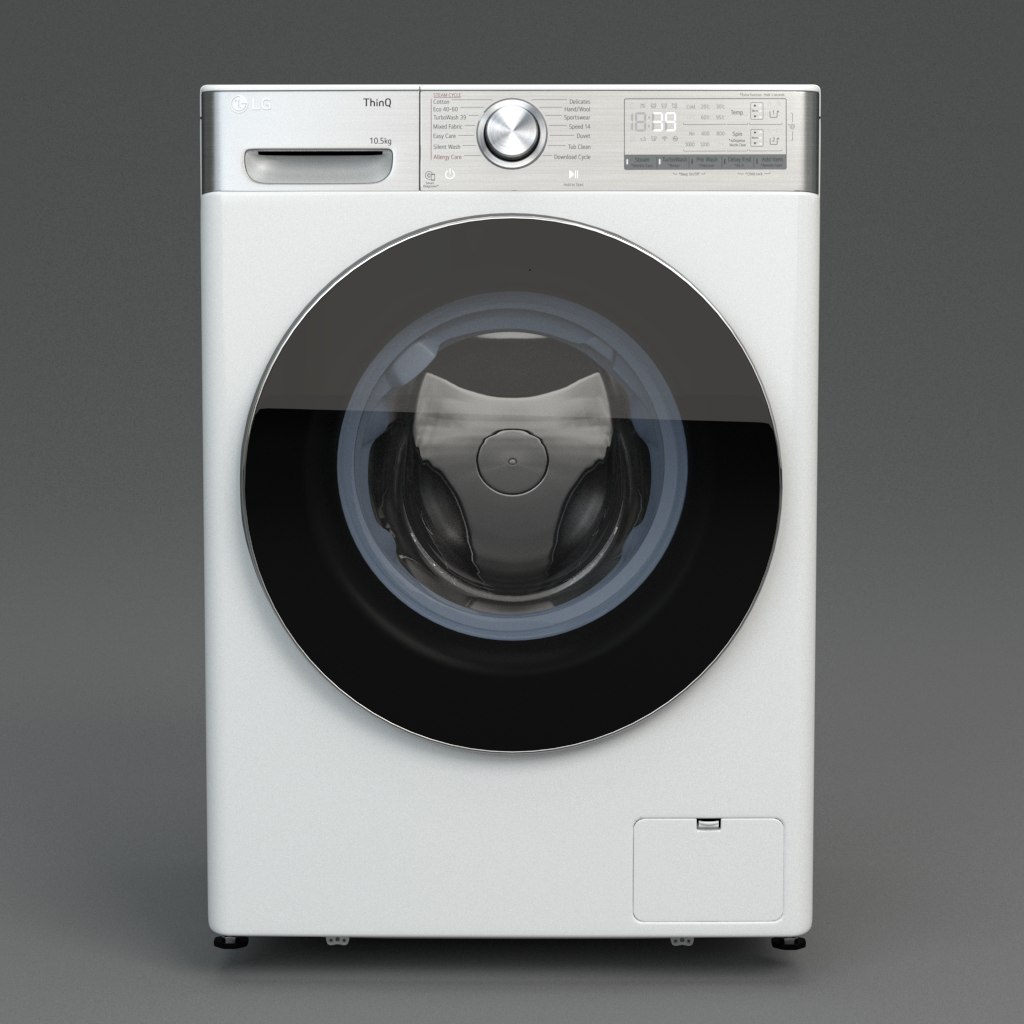 Look development render of an LG washer and dryer
