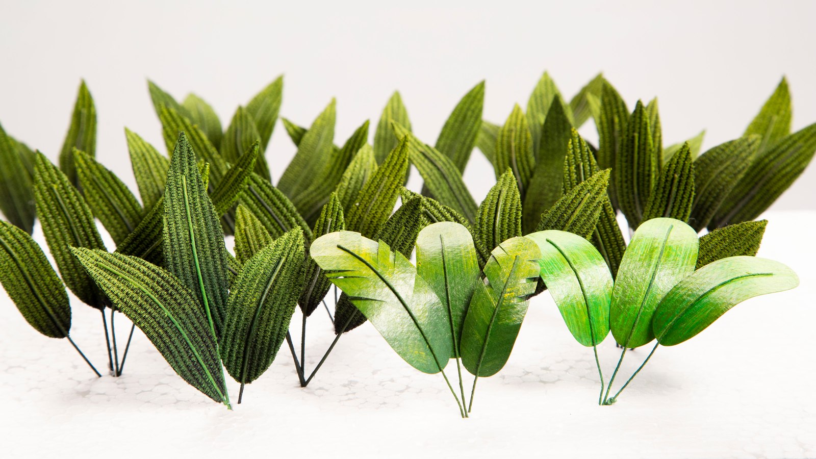 Handmade miniature leafy greens