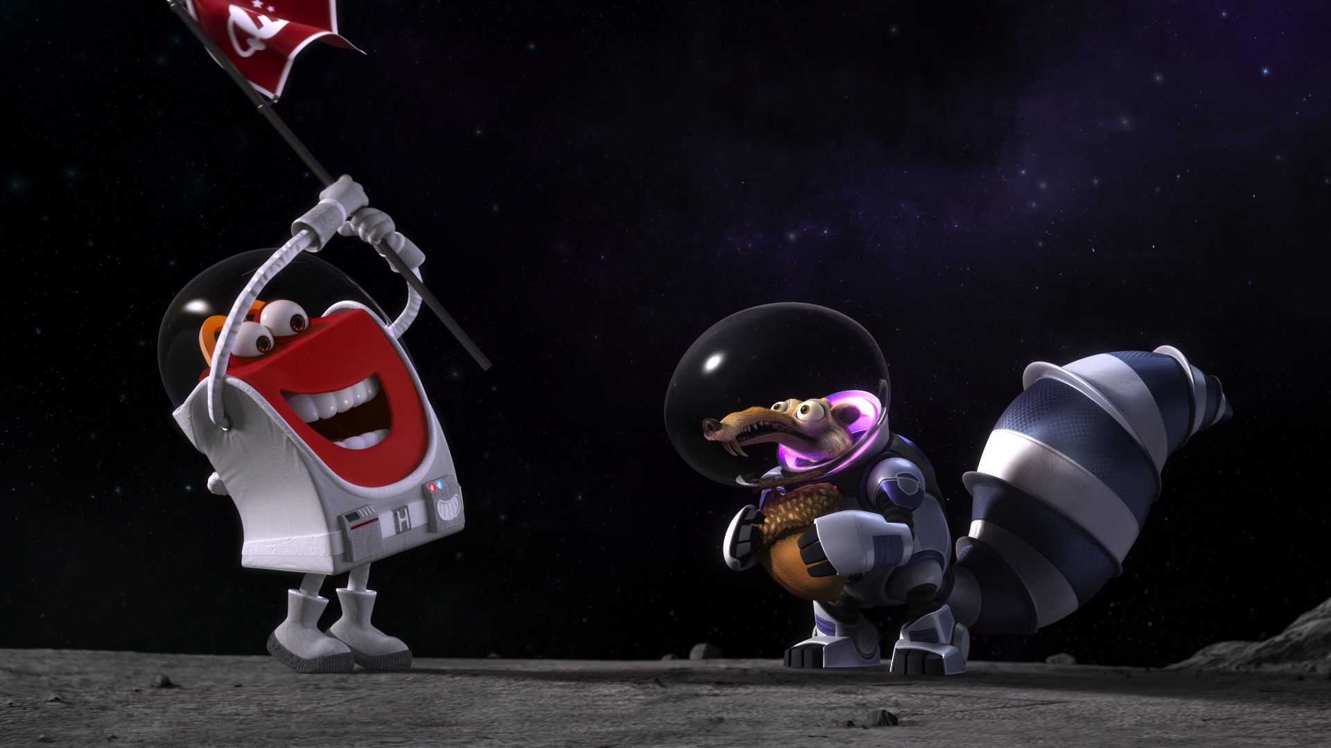 Happy Meal astronauts on the moon
