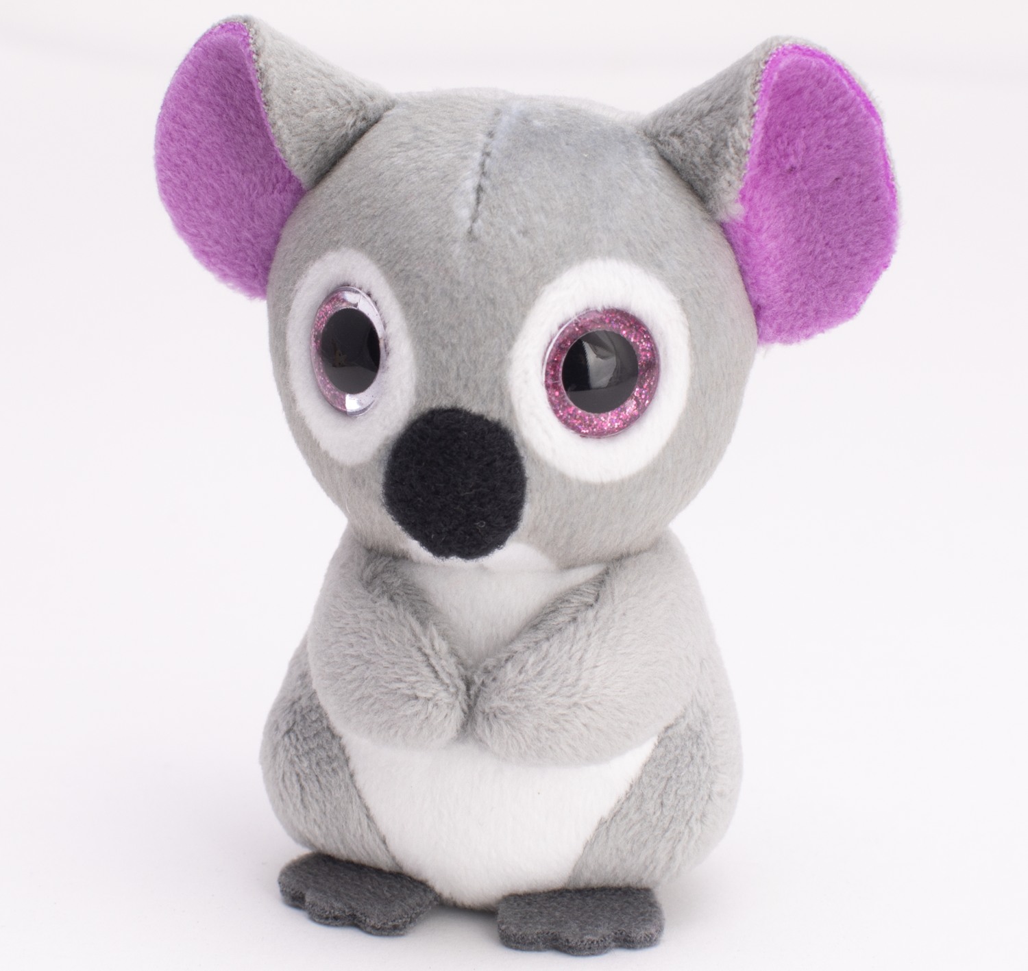 Macro of a grey koala plush toy