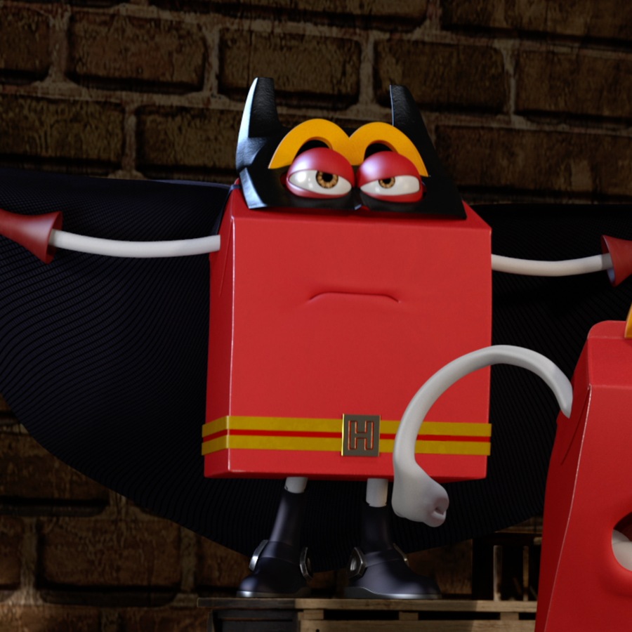The Happy Meal character in one of its many costumes