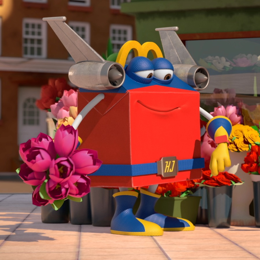 The Happy Meal character in one of its many costumes