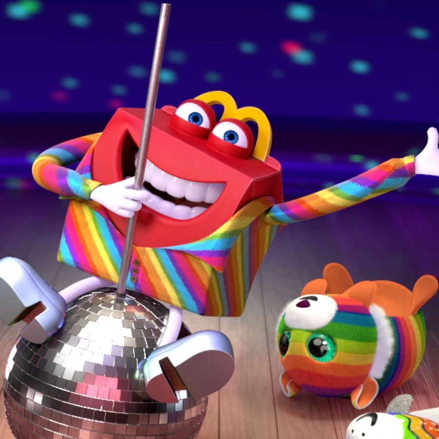 The Happy Meal character in one of its many costumes