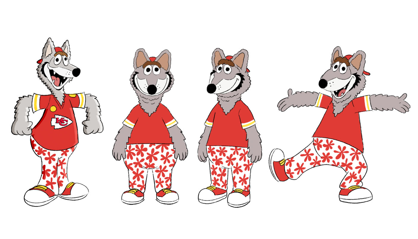 Character exploration sheets for the 2D KC Wolf