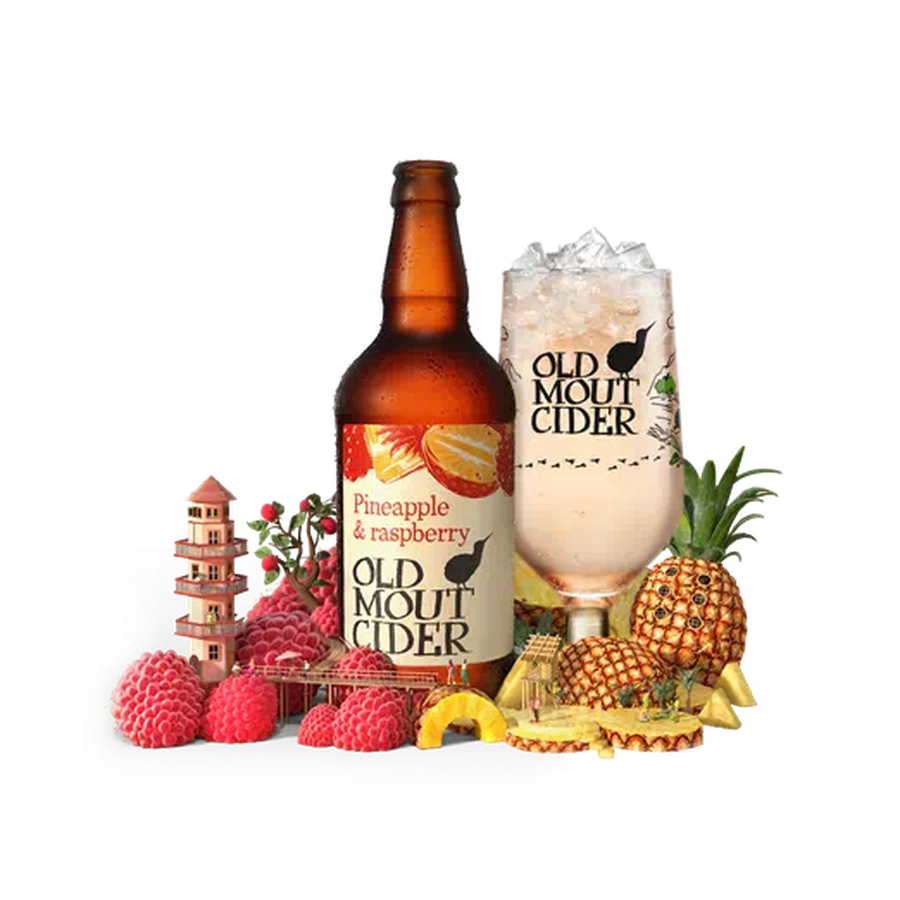 Pineapple and Raspberry lock-up on transparency
