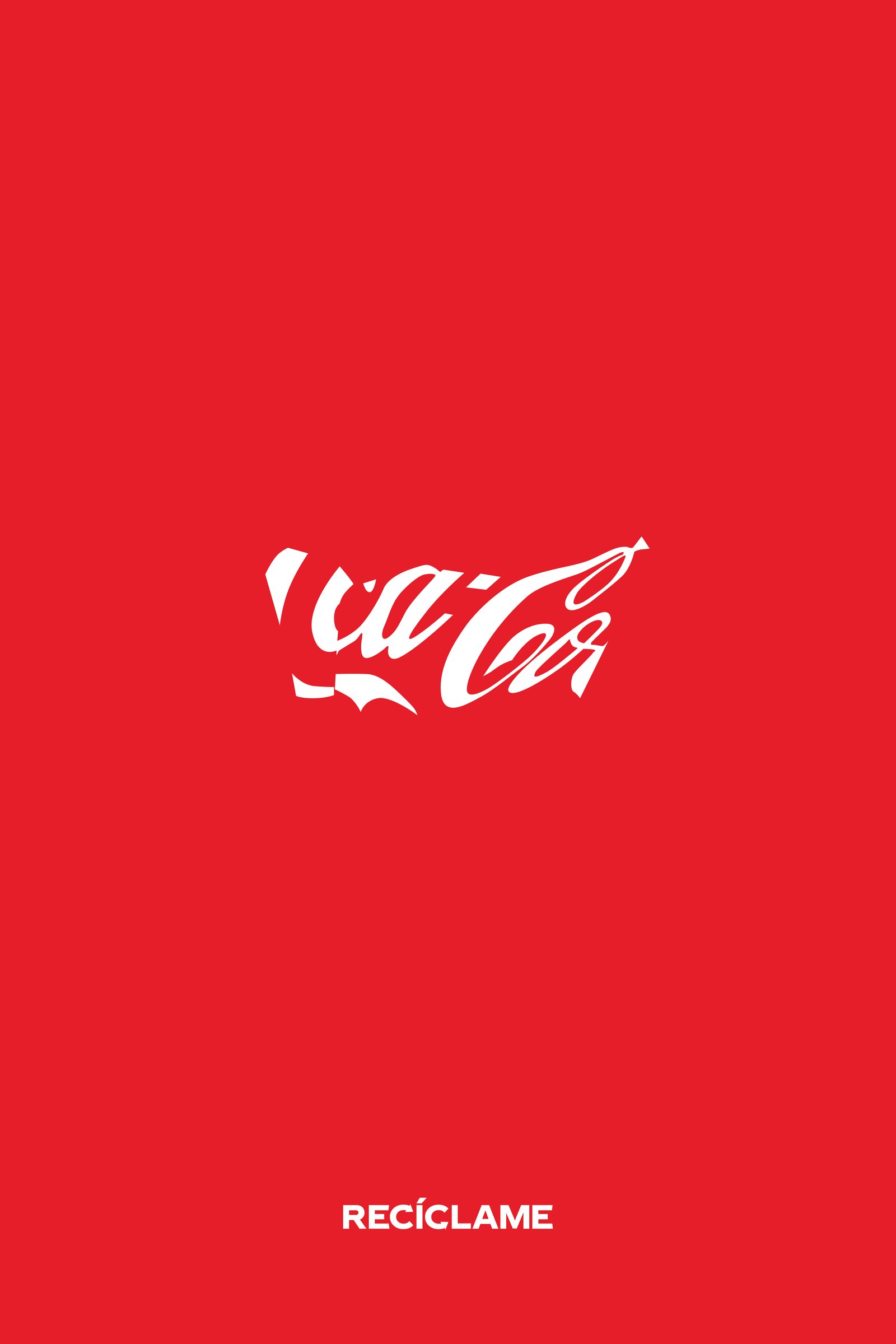 Coca-Cola Recycle Me print, crushed logo variation, Reciclame