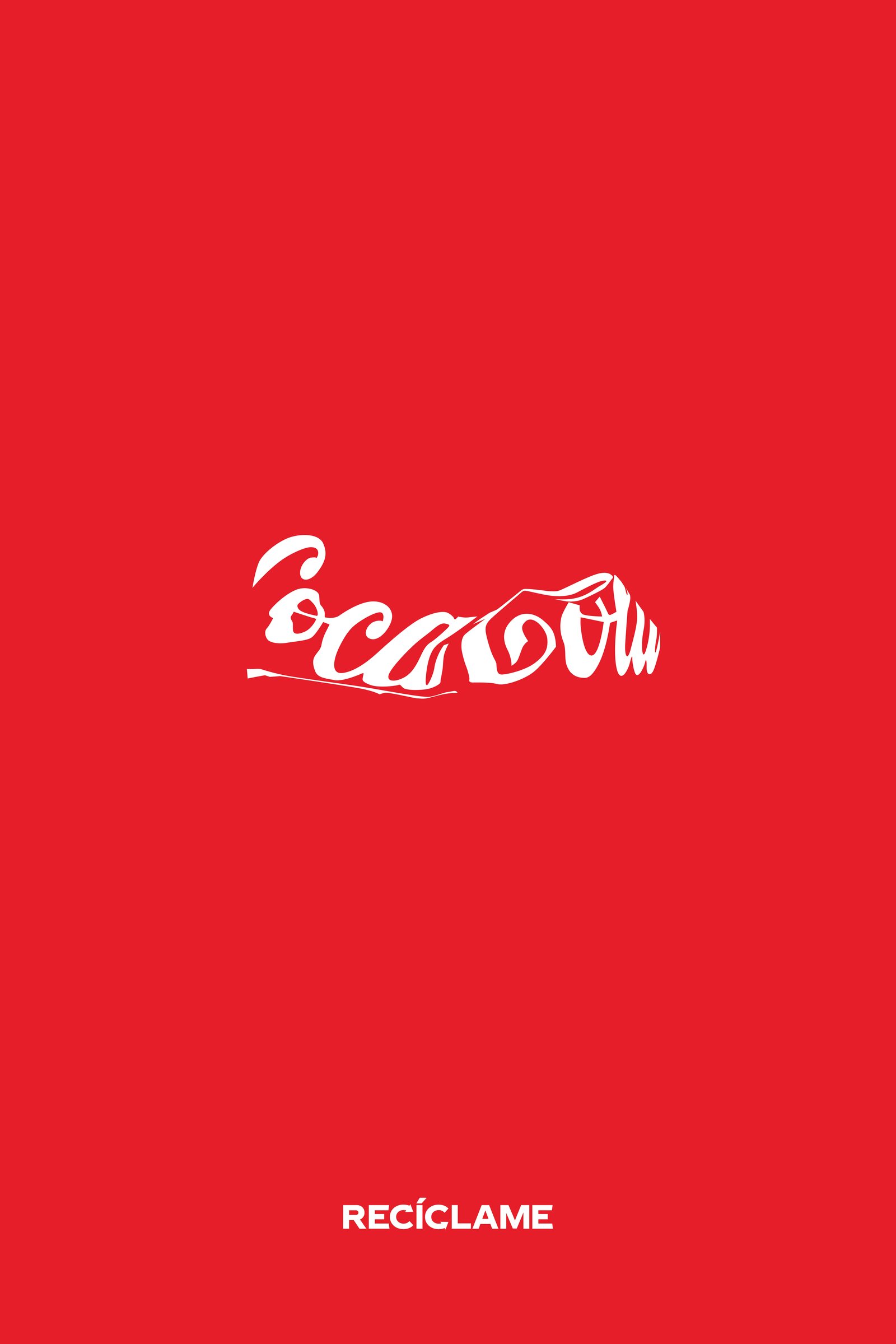 Coca-Cola Recycle Me print, crushed logo variation, Reciclame