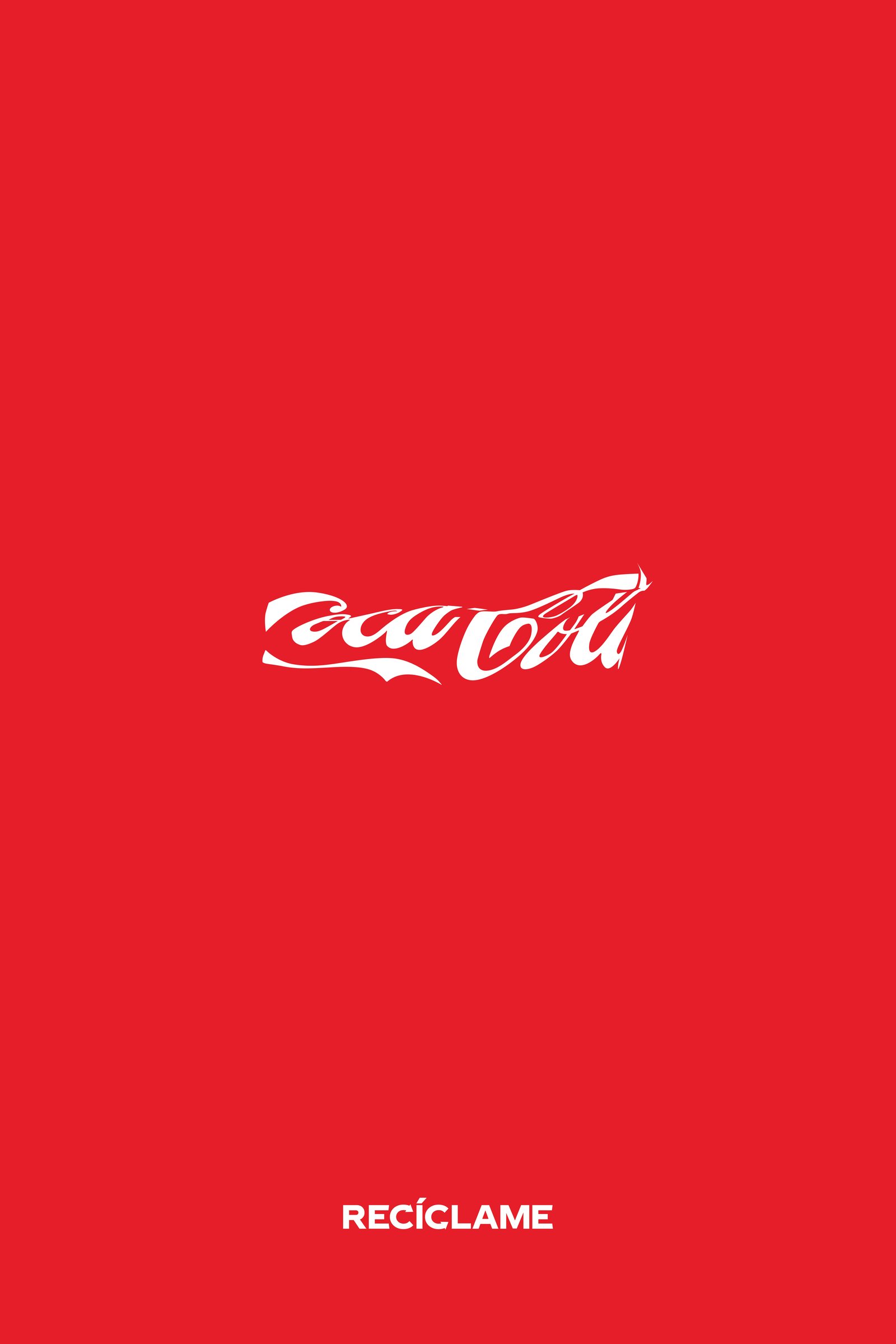 Coca-Cola Recycle Me print, crushed logo variation, Reciclame