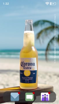 A phone screen of calendars and to-do lists clearing away to reveal a Corona on the beach, vertical film by LOBO