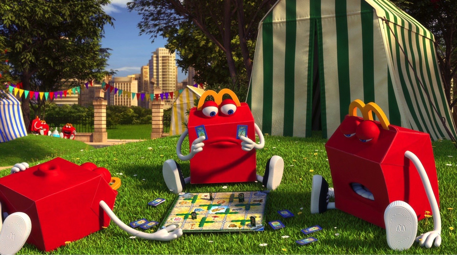 McDonald’s Happy Meal characters stranded on a moon set, animated by LOBO