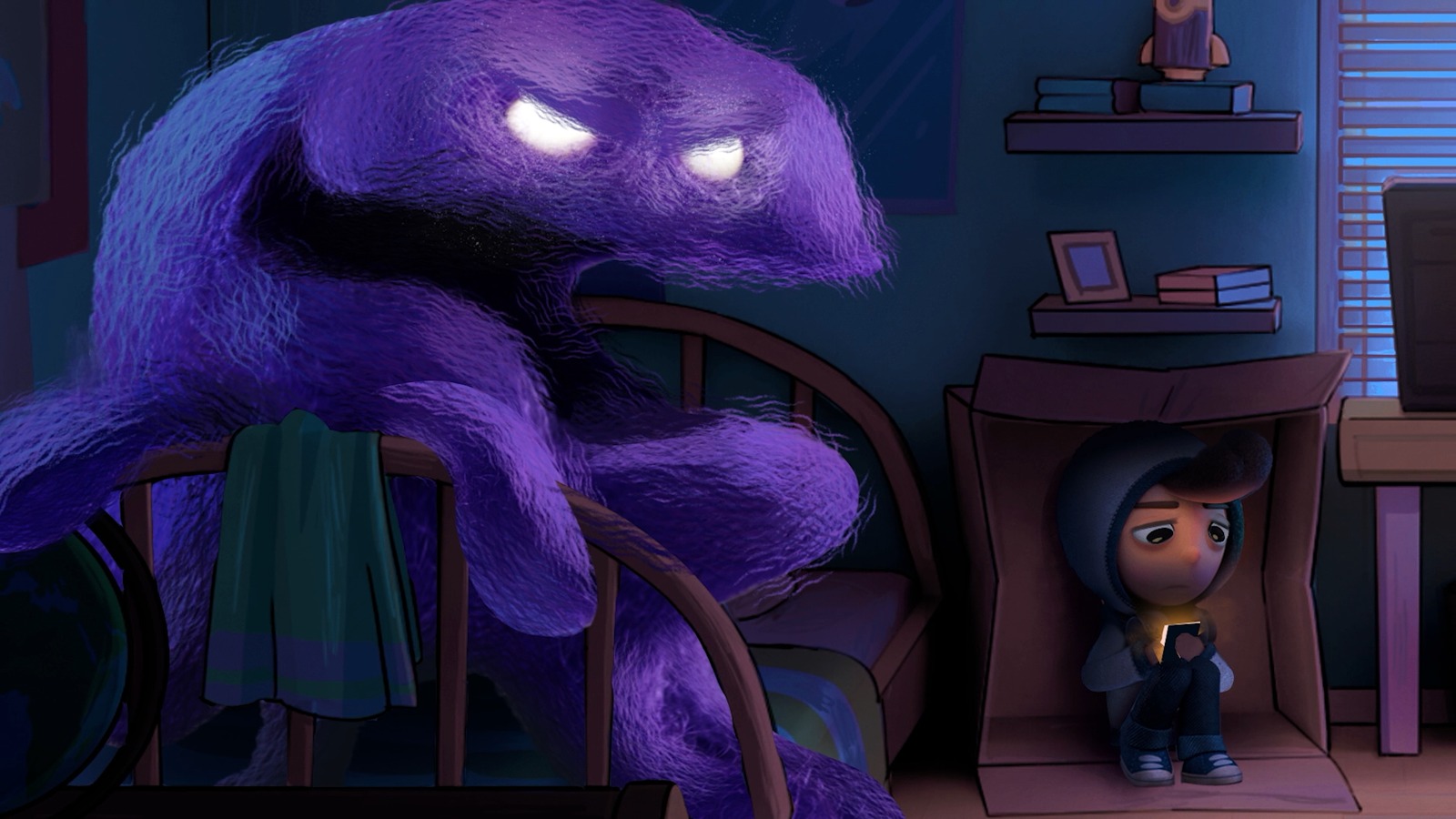 A CG girl in a doorway from Vanish The Invisible Stain